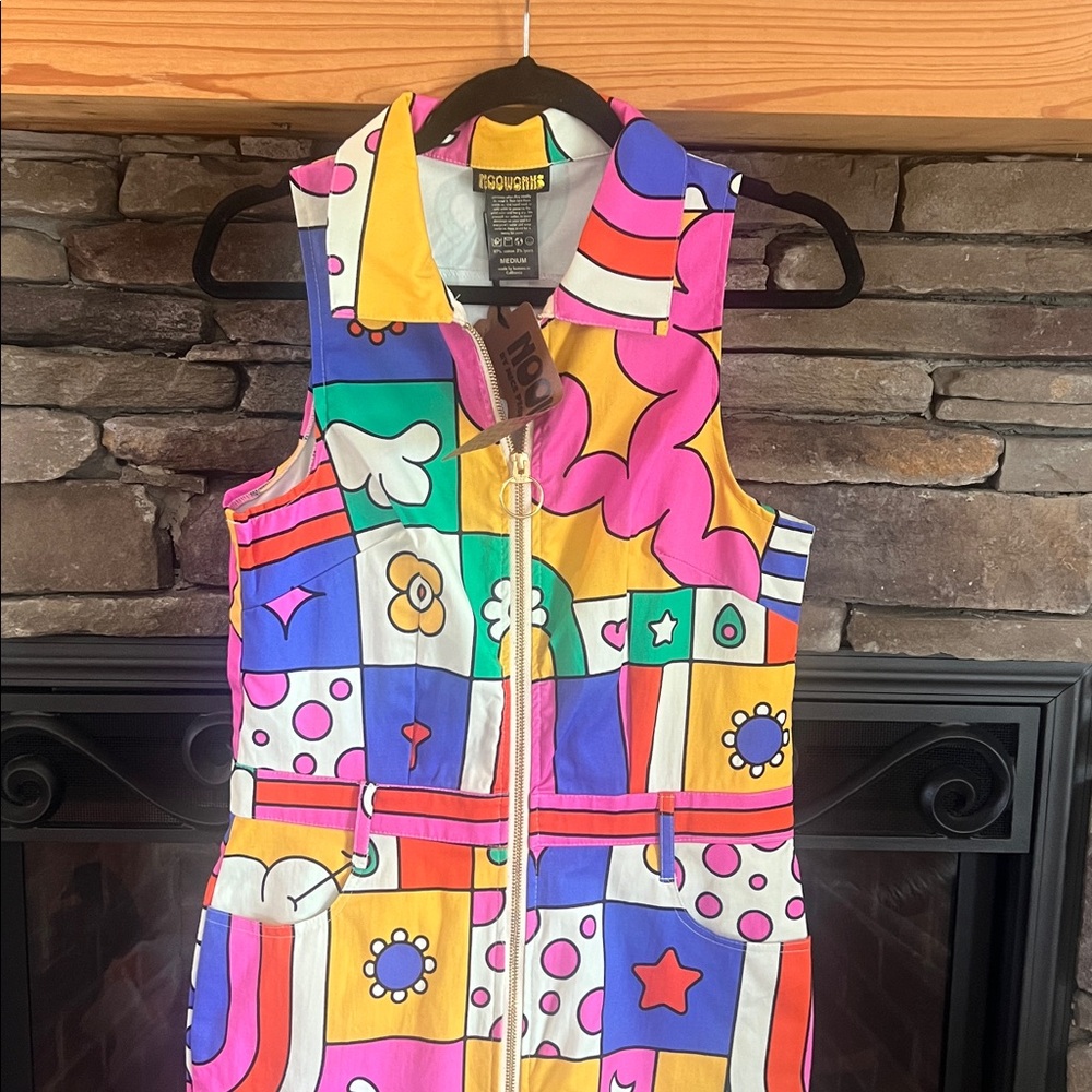 Nooworks Multicolor Graphic Zip-Front Jumpsuit - Picture 3 of 12